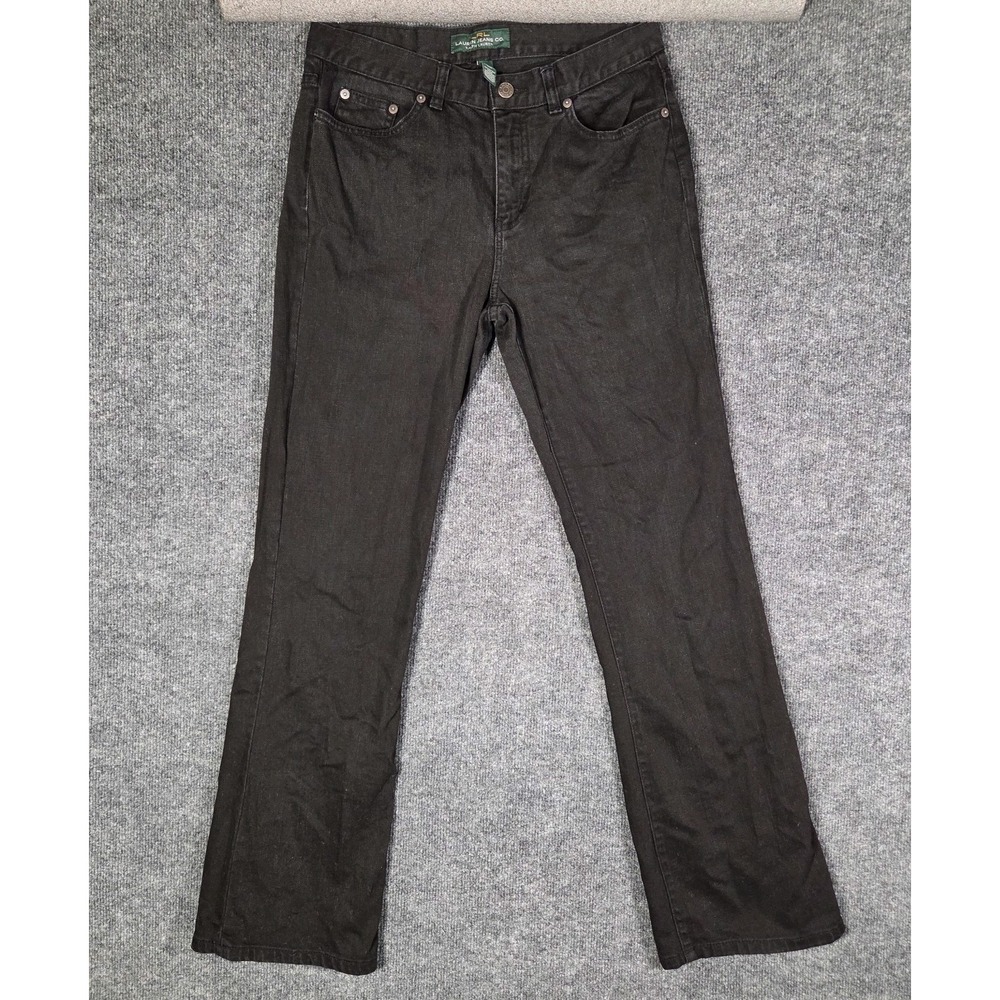 Lauren Jeans Co Ralph Lauren Black Bootcut Stretch Jeans Women's 4 Dark Wash